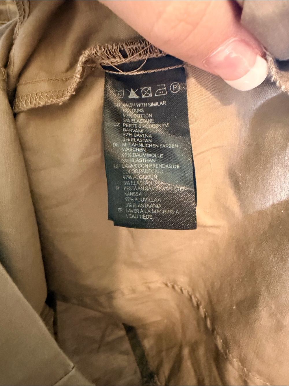 90s H&M Khaki Button-Front Mini Dress - Picture 6 of 14
